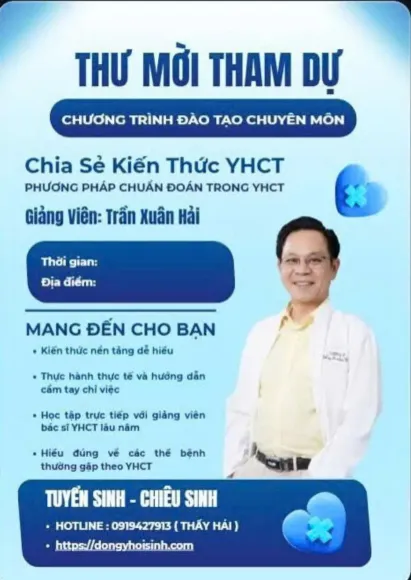 THƯ MỜI THAM DỰ CHƯƠNG TRÌNH ĐÀO TẠO CHUYÊN MÔN YHCT
