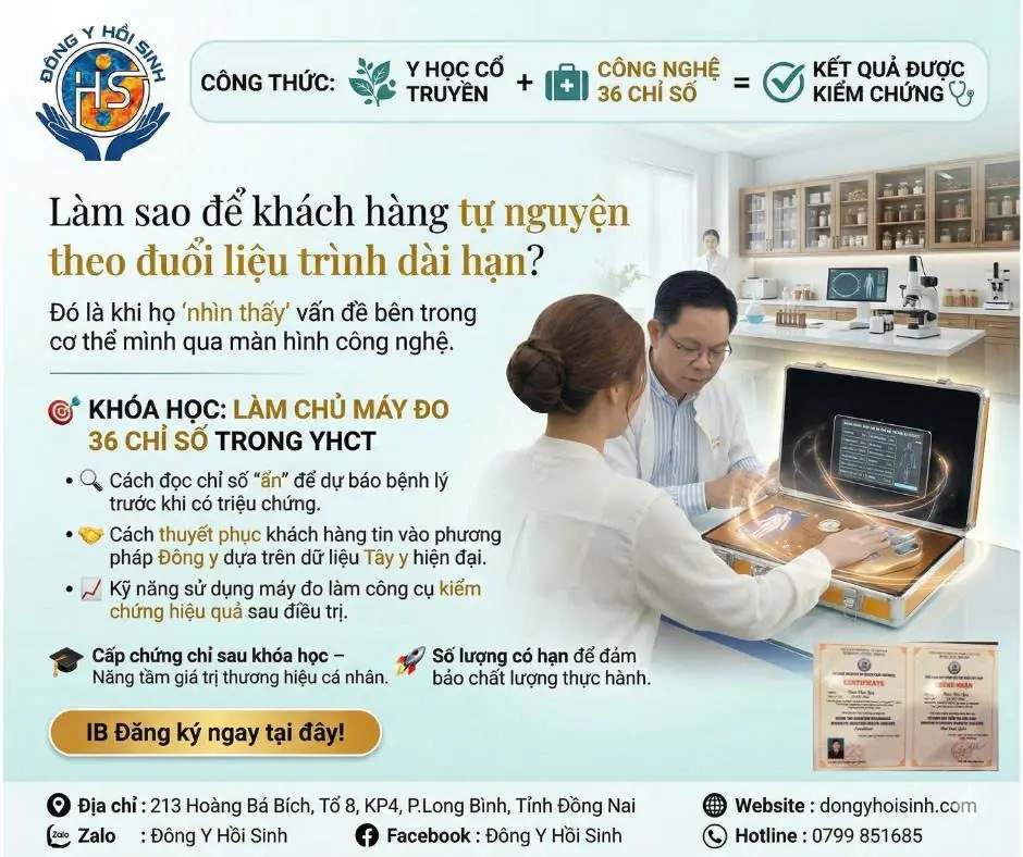 KHÓA HỌC LÀM CHỦ MÁY ĐO 36 CHỈ SỐ TRONG YHCT